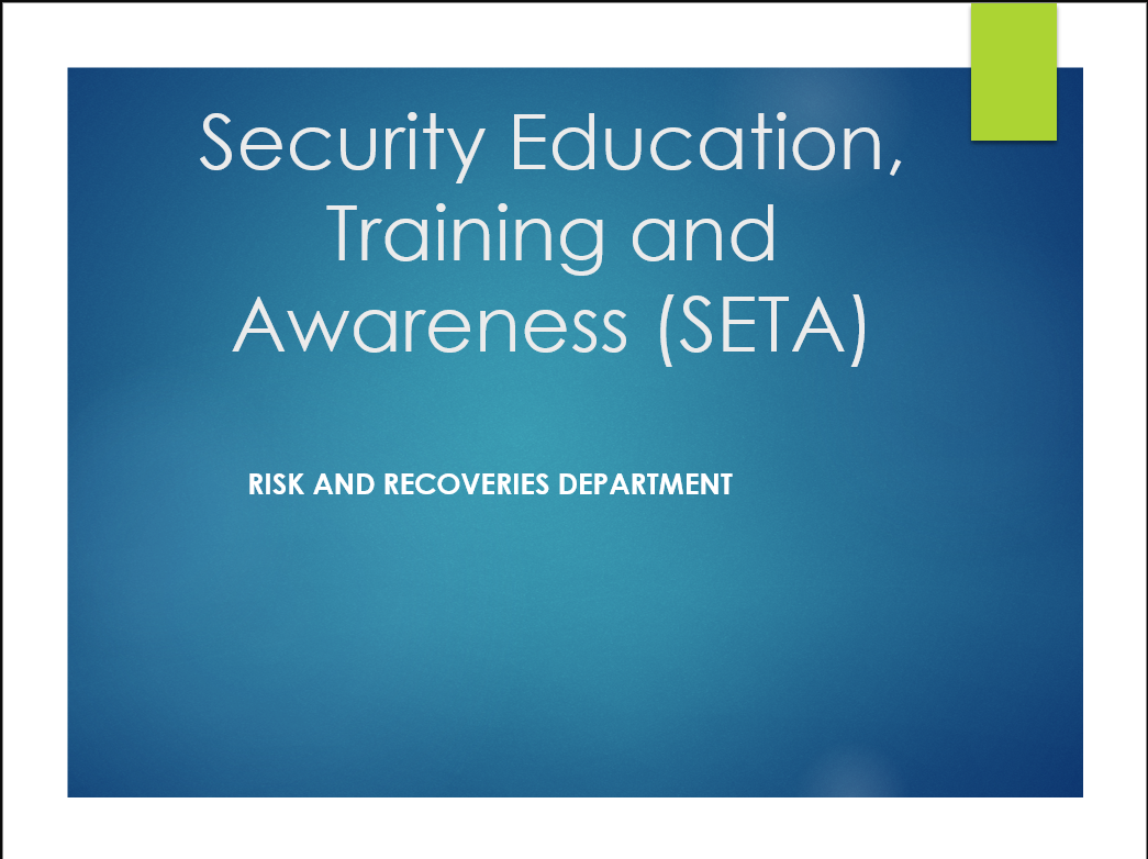 Cybersecurity Training